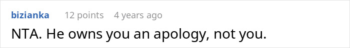 Screenshot of an online comment discussing a selfish dad demanding an apology after ruining a daughter&rsquo;s Christmas memory.