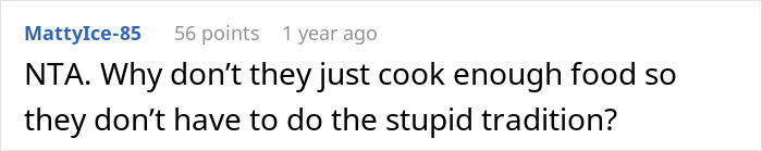 Text comment about family Christmas traditions leaving woman baffled and boyfriend offended she didn’t join in the tradition. Text comment about family Christmas traditions leaving woman baffled and boyfriend offended she didn’t join in the tradition.