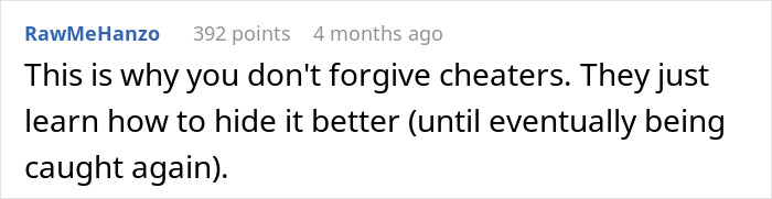 Screenshot of a social media comment discussing why toxic girlfriend refuses to block bestie after cheating, boyfriend's ultimatum.