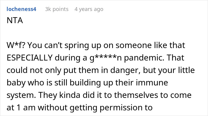 Family surprises man on Christmas by arriving at 1 a.m., causing unexpected conflict and getting kicked out instead.