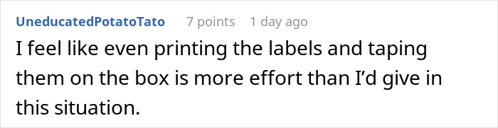 Comment on a forum about packages sent to wrong address and the effort of returning them at personal cost.