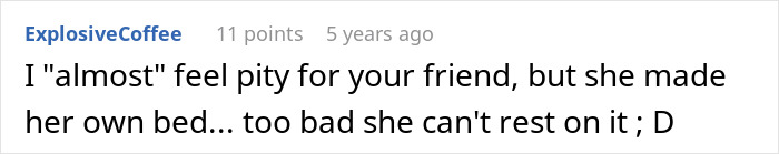 Screenshot of a Reddit comment discussing a friend who doesn&rsquo;t understand why she can&rsquo;t bring her clingy children on vacation.