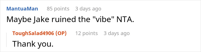 Reddit comments showing a discussion about a guy taking advantage of friends at dinner, with reactions from users. Reddit comments showing a discussion about a guy taking advantage of friends at dinner, with reactions from users.