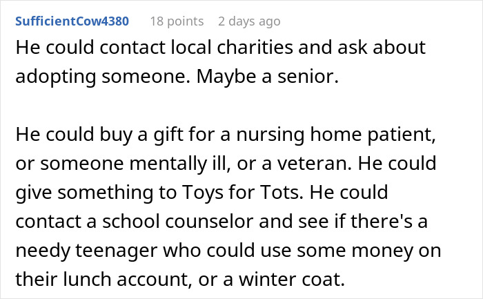 Reddit user suggests alternative gift ideas for Secret Santa when a coworker doesn&rsquo;t want to receive a gift or participate.