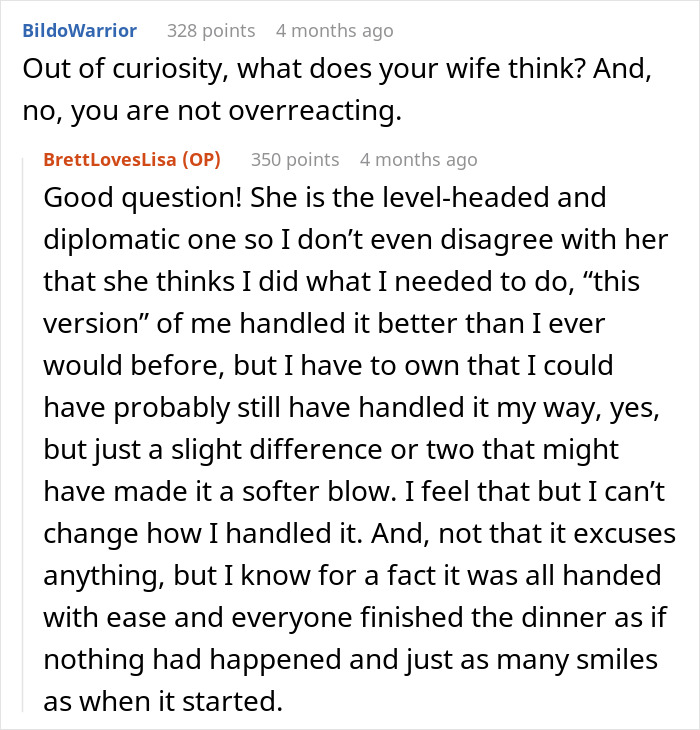 Screenshot of a Reddit conversation about a rich man refusing to pay for a cake his sister-in-law ordered secretly.