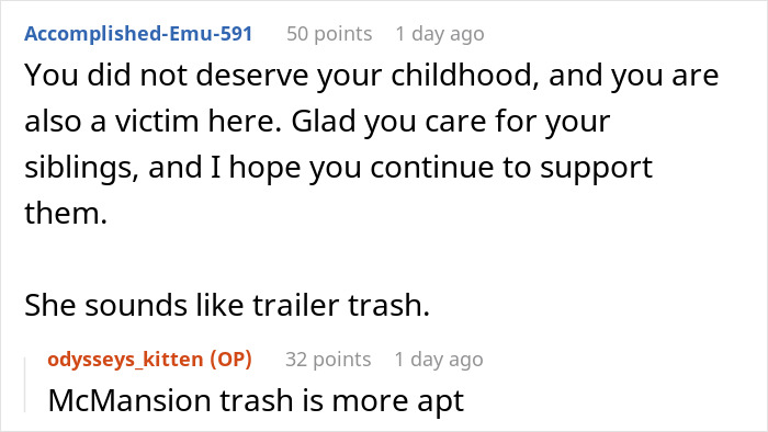 Red wine bottle pouring glass of wine symbolizing evil stepmom&rsquo;s failed life while stepdaughter observes poetic justice.