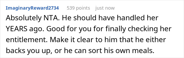 Comment discussing handling a MIL who treats Thanksgiving like a free buffet and confronts food hogging behavior. Comment discussing handling a MIL who treats Thanksgiving like a free buffet and confronts food hogging behavior.
