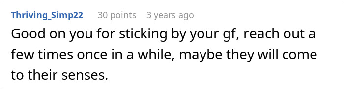 Comment from Thriving_Simp22 encouraging support despite entitled parents treating autistic brother as golden child and ignoring creepy behavior.