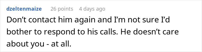 Text comment on social media about boyfriend neglect after surgery, highlighting need for boyfriend upgrade.