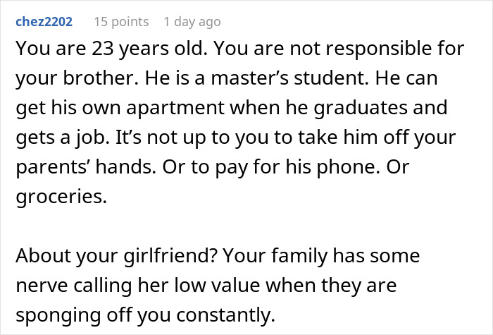 Man Realizes He’s Funding His Family’s Lifestyle After They Can’t Stop Hating On His GF Man Realizes He’s Funding His Family’s Lifestyle After They Can’t Stop Hating On His GF