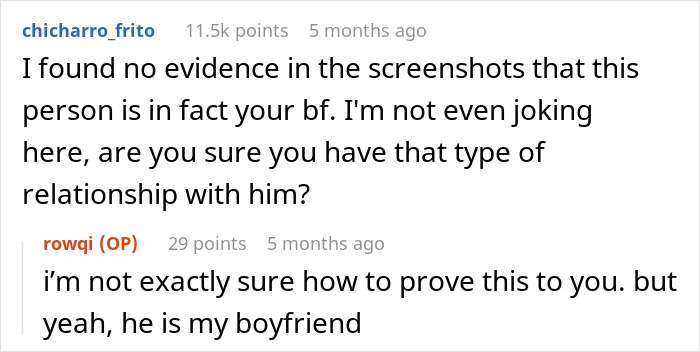 Screenshot of a conversation discussing a guy forgetting his girlfriend's birthday and demanding apologies for bothering him.