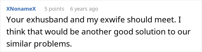 Screenshot of a comment discussing dealing with a toxic ex and the challenges of constant threats in a relationship context.