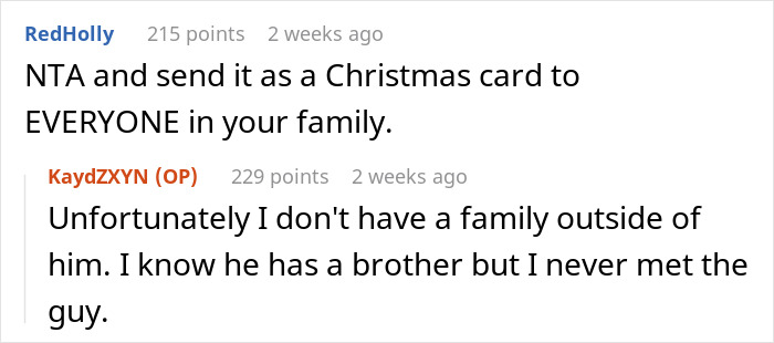 Screenshot of a Reddit conversation about a teen giving his father a reality check on his 50th birthday.