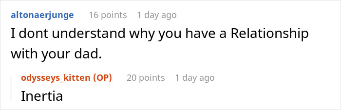 Screenshot of an online conversation about strained family relationships featuring discussion on stepmom and stepdaughter dynamics.