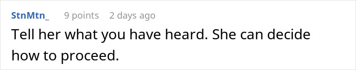 Comment text on a white background with a username in blue and points and time posted in gray.