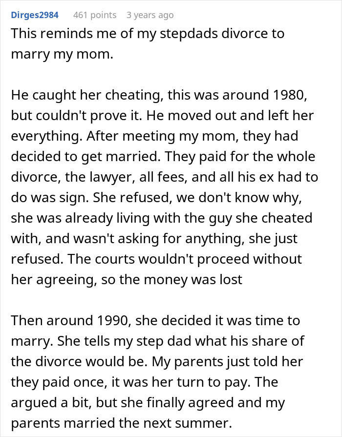 Man happy after ex-wife caught cheating, sharing story about divorce and remarriage with new spouse.