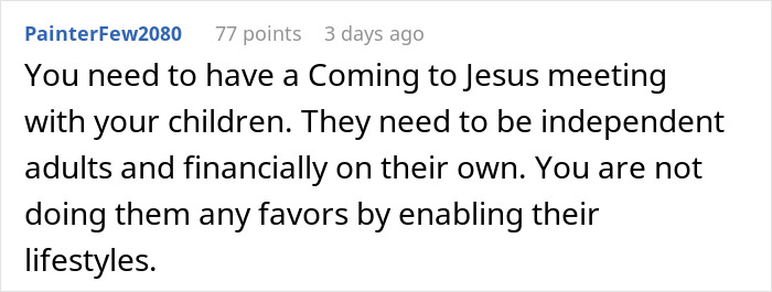 Text discussing the importance of financial independence for children in husband retirement children finances planning.