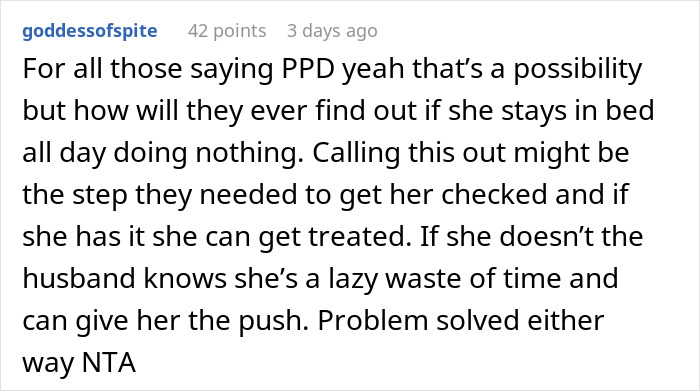 Woman talks to sister-in-law about stay-at-home mom responsibilities and reality of not staying in bed all day.