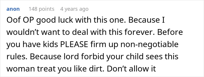 Screenshot of a forum comment discussing a son’s reaction to his mom’s behavior ruining his wedding day. Screenshot of a forum comment discussing a son’s reaction to his mom’s behavior ruining his wedding day.