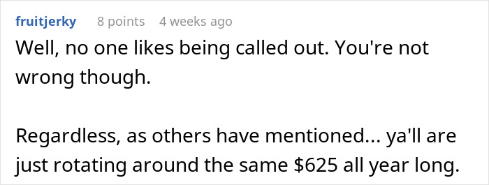 Chat conversation about birthday money involving family members discussing finances and planning.