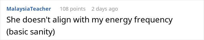 Screenshot of an online comment discussing a spiritual bride&rsquo;s decision causing chaos and shock before the wedding.