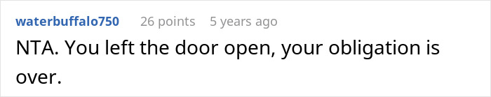 Screenshot of an online comment discussing a mom throwing a fit and going no contact after daughter changes her name. Screenshot of an online comment discussing a mom throwing a fit and going no contact after daughter changes her name.