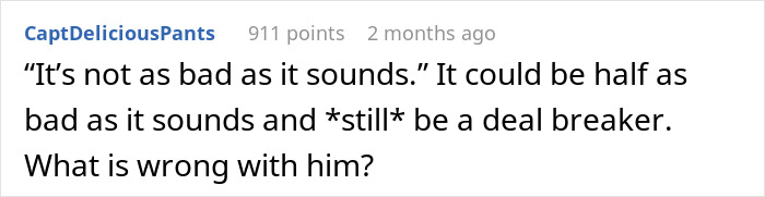 Screenshot of a comment discussing a boyfriend admitting his girlfriend was treated as a sibling rivalry trophy. Screenshot of a comment discussing a boyfriend admitting his girlfriend was treated as a sibling rivalry trophy.