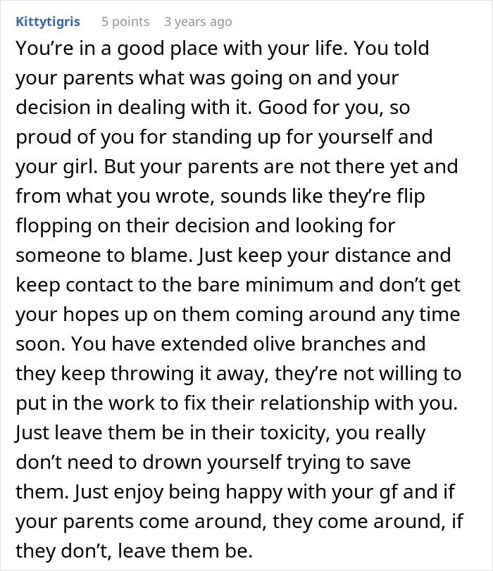 Comment from Reddit user advising on dealing with entitled parents ignoring autistic brother&rsquo;s creepy behavior and family toxicity.