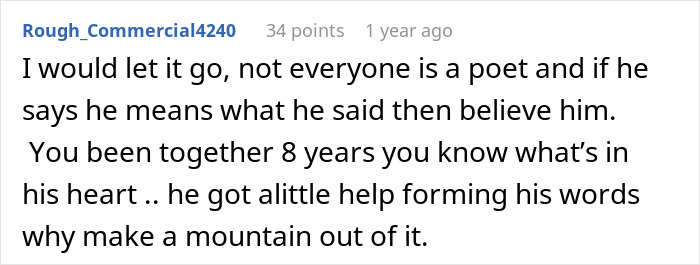Comment discussing a groom’s vows making his wife cry and the impact of how he wrote them. Comment discussing a groom’s vows making his wife cry and the impact of how he wrote them.