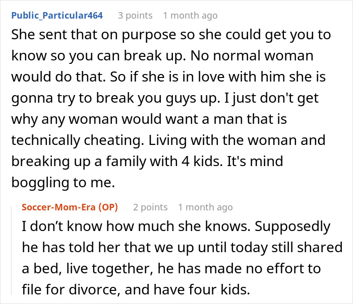 Text conversation discussing a man wanting to be single but not divorced while managing relationships and family issues.