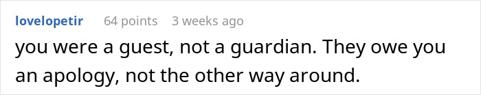 Screenshot of an online comment discussing a teen getting blamed for not stopping a child from running into traffic.