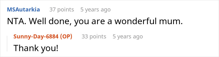 Screenshot of an online comment thread discussing a woman who took back nephew&rsquo;s Christmas gift.