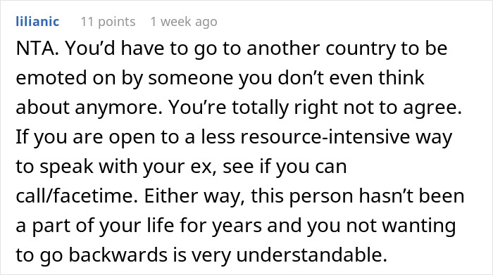 Comment about a man refusing to visit his terminally ill ex-girlfriend who cheated on him, viewed as heartless by friends.