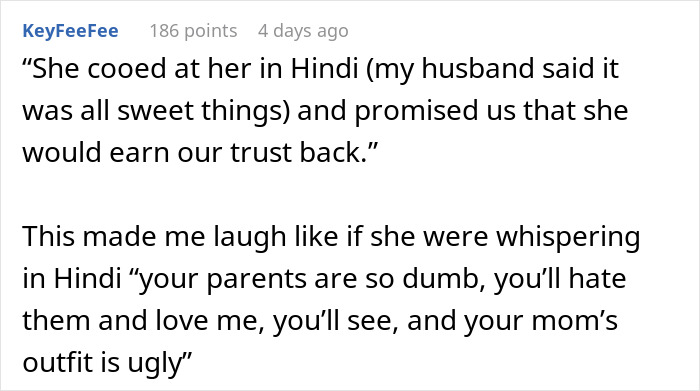 Screenshot of a Reddit comment thread discussing an Indian grandmother demanding a DNA test over baby's pale skin.