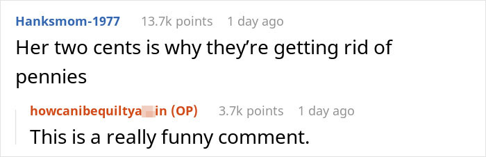 Screenshot of a social media comment thread about family drama and embarrassment around Thanksgiving plans. Screenshot of a social media comment thread about family drama and embarrassment around Thanksgiving plans.