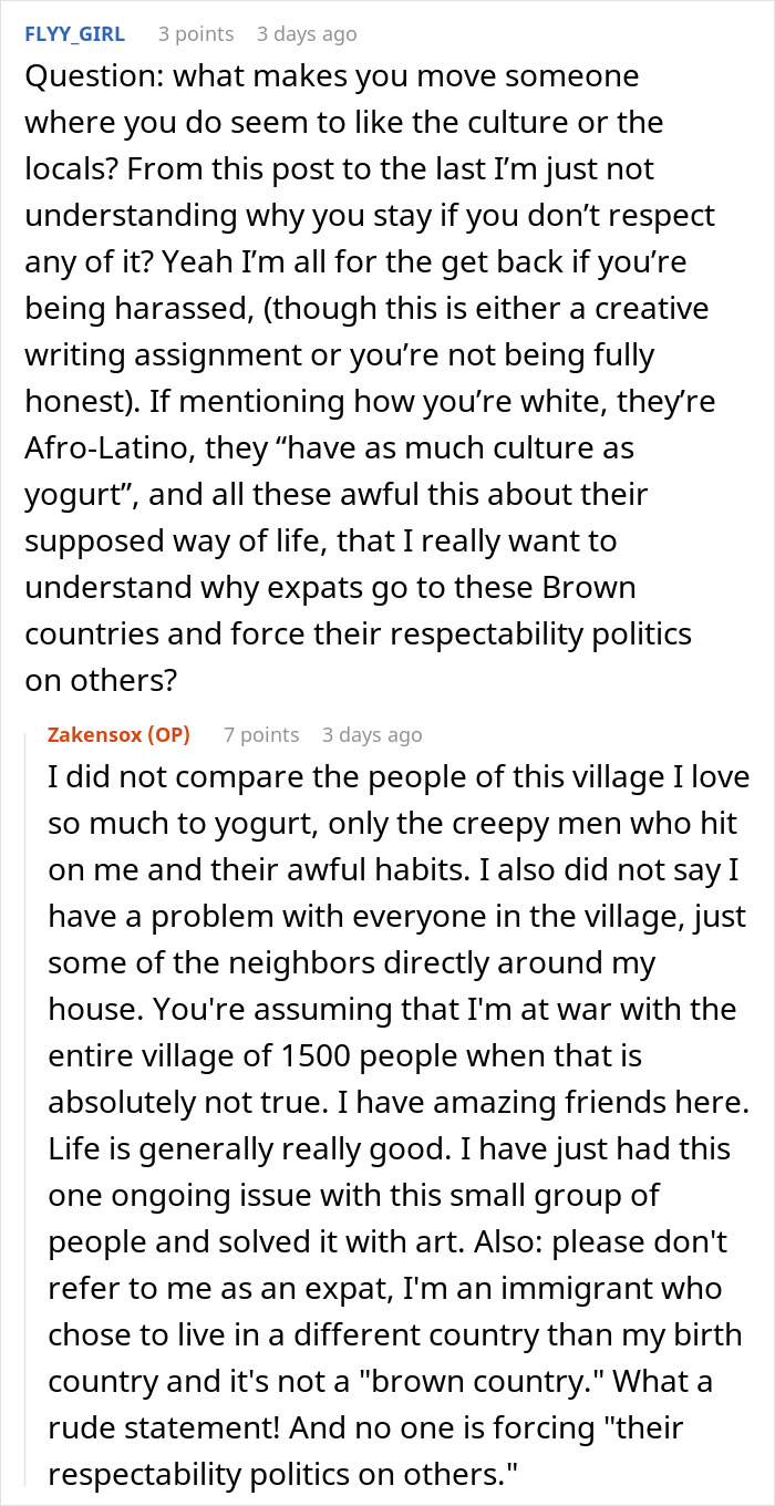 Woman&rsquo;s savage revenge on petty neighbor causing panic, shown in a tense online discussion about cultural conflicts.