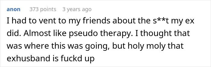 Text post from anon discussing feelings about an ex and mentioning an ex-husband in a supportive and attentive relationship context. Text post from anon discussing feelings about an ex and mentioning an ex-husband in a supportive and attentive relationship context.