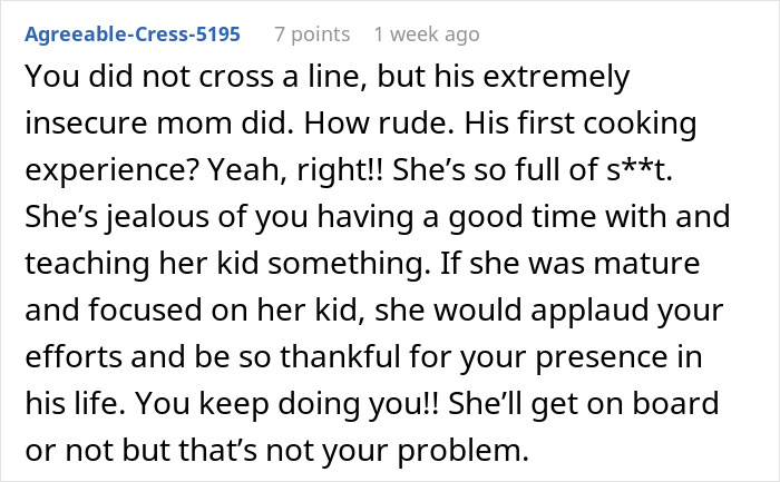 Man upset after ex blows up on girlfriend bonding with their son, leading to breakup and family tension.