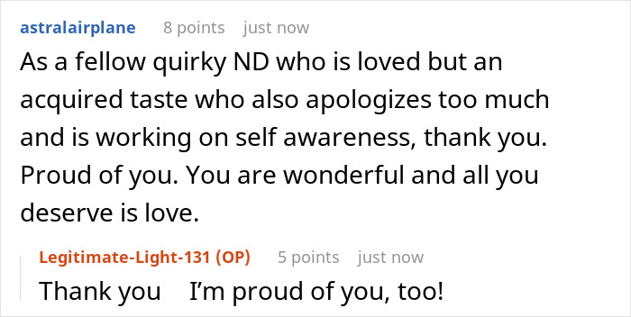 Text conversation showing supportive messages about self-awareness and love, related to best friend no contact returns.