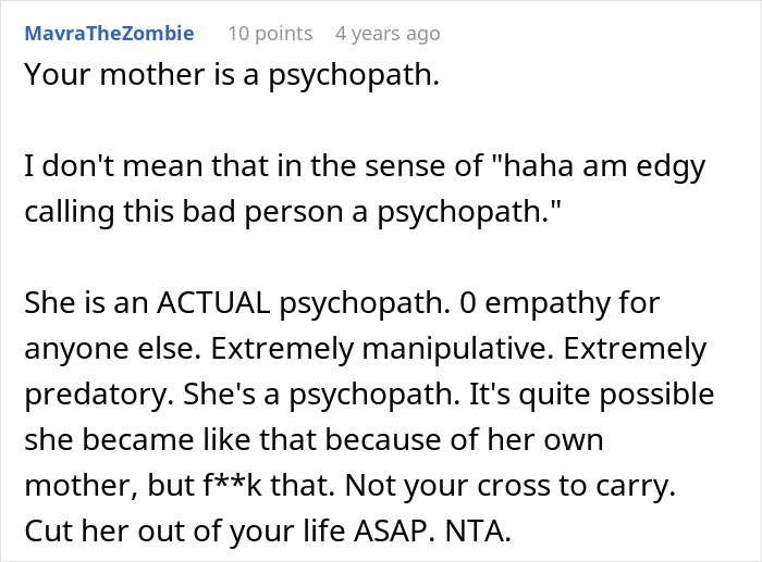 Comment describing a mother who hates celebrating kids’ birthdays during holidays and damages relationships by walking away. Comment describing a mother who hates celebrating kids’ birthdays during holidays and damages relationships by walking away.