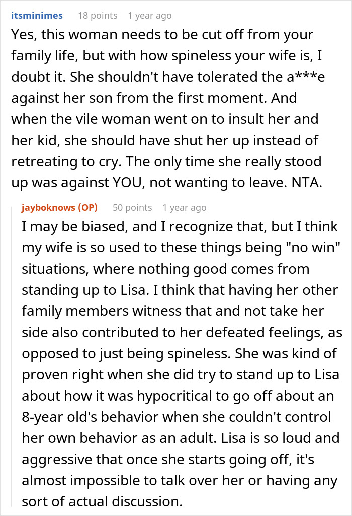 Reddit discussion about husband dragging wife and kids from Thanksgiving after sister&rsquo;s major tantrum incident.