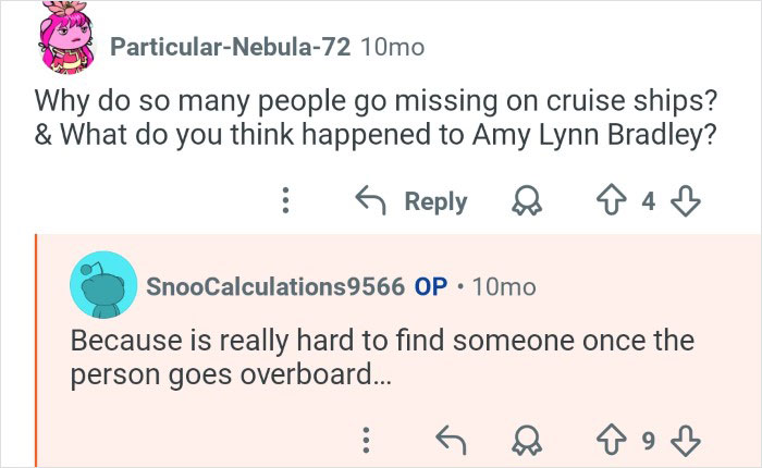 Cruise ship employees discussing challenges and sharing behind the scenes insights at their workplace on a social platform.