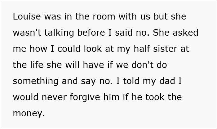 Text excerpt showing a teen confronting dad about stealing son&rsquo;s inheritance while grandparents decide to cut him off.