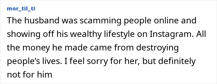 Comment about crypto scammer behind $500M scheme and his wife found butchered in Dubai mall, expressing sympathy for the wife.