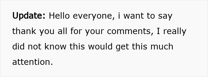 Text image showing an update message about a man&rsquo;s suspicious work trip causing relationship doubts.