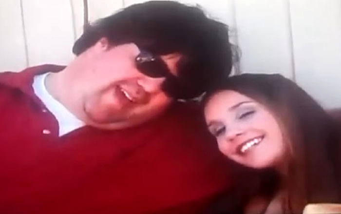 Amanda Bynes and Dan Schneider smiling together in a casual setting related to viral claim discussions.