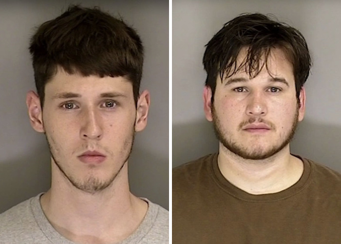 Mugshots of two ex-employees linked to kidnapping toxic tech CEO after pushup punishment dispute.