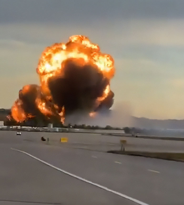Massive fiery explosion at UPS plane crash site captured in harrowing new footage showing multiple casualties.