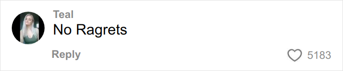 Woman with a prominent face tattoo shares mental health advocacy message in a social media comment.