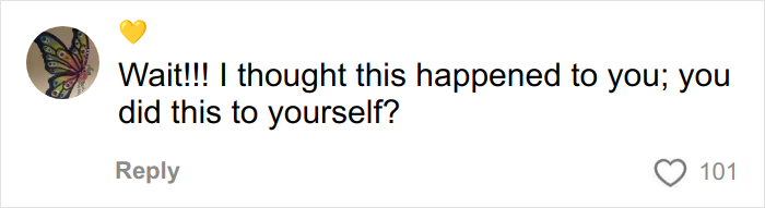Social media comment expressing surprise about a woman becoming a mental health advocate with a prominent face tattoo.